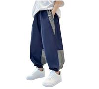 duxyoz Active Kinder-Hose für Jungen, schnell trocknend, leicht, Sport-Jogginghose, Sommer, lässig, locker, Trekking, Sweathose, Trainingshose, elastische Taille, Jugend-Outdoorhose mit Taschen, 5-16