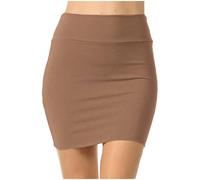 duxyoz Damen Minirock mit hoher Taille, figurbetont, Stretch, Bleistift-Stil, Wickelkleid, Büro, Arbeit, lässig, formelle Röcke, schmale Passform, Smart Hip Jersey, zum Überziehen, weich, Clubwear,
