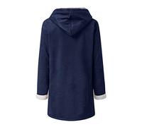 duxyoz Damen-Strickjacke, Teddyjacke, Fleece, Mäntel, Winter, warm, weiches Fleece, Kapuzen-Sweatshirt, flauschiger Pullover, Pullover, lässiger Übermantel, Damen-Kapuzenpullover, zottelig, Outwear