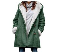 duxyoz Damen-Strickjacke, Teddyjacke, Fleece, Mäntel, Winter, warm, weiches Fleece, Kapuzen-Sweatshirt, flauschiger Pullover, Pullover, lässiger Übermantel, Damen-Kapuzenpullover, zottelig, Outwear