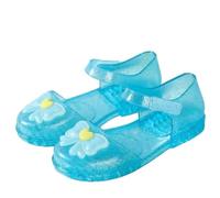duxyoz Jelly Shoes for Girls Mary Jane Flats Non-Slip Soft Sole Slip On Jelly Sandals Kids Beach Footwear Lightweight Summer Shoe Princess Dress Up Shoes UK Size 8-1.5, Himmelblau, 31 EU