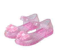duxyoz Jelly Shoes for Girls Mary Jane Flats Non-Slip Soft Sole Slip On Jelly Sandals Kids Beach Footwear Lightweight Summer Shoe Princess Dress Up Shoes UK Size 8-1.5, Rosa, 34 EU