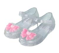 duxyoz Jelly Shoes for Girls Mary Jane Flats Non-Slip Soft Sole Slip On Jelly Sandals Kids Beach Footwear Lightweight Summer Shoe Princess Dress Up Shoes UK Size 8-1.5, Ein Hot Pink, 34 EU