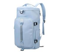 Duyeuau Große Kapazität Oxford Tuch Rucksack mit Nass- und Trockenfach Schultertasche Casual Handtasche für Reisen und, blau, 25*25*46cm