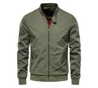 Dvbfufv Herren Frühling Casual Jacken Herren Stehkragen Slim Jacken Herren Herbst Street Bomberjacken, En8, XXL