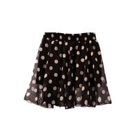 Dvbfufv Kurzer Rock für Damen, Frühling, Sommer, koreanischer Stil, Blumenmuster, hohe Taille, Chiffon, Faltenrock, C, 40