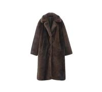 Dvbfufv Langer Damenmantel, einreihig, lang, Trenchcoat, Winter, warm, dick, Oberbekleidung, 1, M