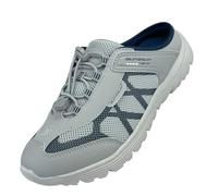 Dvina Damen Herren Sabots Sneaker Sandalette Pantoletten Slipper Freizeitschuhe 8659 Dunkelgrau 43