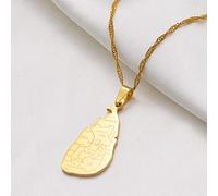 DVRFEBT Halskette Mit Karten Anhänger - Sri Lanka Karte Anhänger Halskette, Ethnischer Charme Städte Name Landkarte Halskette, Für Männer Frauen Hip Hop Karten Anhänger Schmuck, Anzug Für Jubiläum P