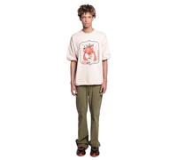 DWD Studioz Ipanema Herren T-Shirt Rundhals-Shirt mit großem Front-Print Baumwoll-Shirt Beige S