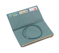 Dwpetzo Canvas-Tasche mit Reißverschluss für Reisende, Notizbuch mit 2 Gummibändern, 1 Brieftaschen-Einsatztasche, Nachfülltasche für TN-Zubehör, Kartenhalter, Aufbewahrungstasche, Aktenordner,