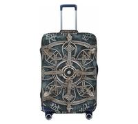 Dwrepo helm of awe Gepäckabdeckung, elastisch, waschbar, kratzfest, Spandex, Gepäckschutz, Reisegepäck, Abdeckungen für 45,7-81,3 cm Gepäck, Schwarz , L