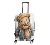 DWTJKMS Cute Bear Gepäckabdeckung, einfacher und großzügiger Koffer-Staubschutz, waschbar, kratzfest, für 48,3-81,3 cm große Koffer, Stil:, L, Kofferabdeckung