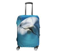 DWTJKMS Delphin mit einem Lächeln Gepäckabdeckung, einfacher und großzügiger Koffer-Staubschutz, waschbar, kratzfest, für 48,3 - 81,3 cm große Koffer, Stil:, XL, Kofferabdeckung