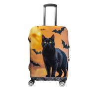 DWTJKMS Die schwarze Katze geht auf dem Dach auf dem Dachgepäck, einfacher und großzügiger Koffer-Staubschutz, waschbar, kratzfest, für 48,3 - 81,3 cm große Koffer, Stil:, S, Kofferabdeckung