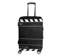 DWTJKMS Klassische Film-Schindel-schwarze Gepäckabdeckung, einfacher und großzügiger Koffer-Staubschutz, waschbar, kratzfest, für 48,3 - 81,3 cm große Koffer, Stil:, L, Kofferabdeckung