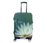 DWTJKMS Libelle mit Seerose Gepäckabdeckung, einfacher und großzügiger Koffer, Staubschutz, waschbar, kratzfest, für 48,3 - 81,3 cm große Koffer, Stil:, XL, Kofferabdeckung