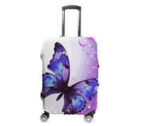 DWTJKMS Lila Schmetterling Gepäckabdeckung, einfache und großzügige Koffer-Staubabdeckung, waschbar, kratzfest, für 48,3-81,3 cm große Koffer, Stil:, XL, Kofferabdeckung