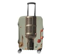 DWTJKMS Mikrofon mit Musiknoten-Gepäckabdeckung, einfacher und großzügiger Koffer-Staubschutz, waschbar, kratzfest, für 48,3 - 81,3 cm (19-32 Zoll) Koffer, Stil:, M, Kofferabdeckung