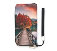 DWTJKMS Rhizophora Apiculata Lange Geldbörse, schmale PU-Ledergeldbörsen für Männer und Frauen, minimalistische Geldbörse mit Kartenfächern, Weiß, 20 x 10,5 cm, weiß, 20x10.5cm