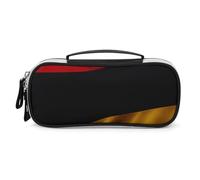 DWVSFJM Federmäppchen aus PU-Leder, wasserdicht, tragbar, Make-up-Tasche mit Reißverschluss, Deutschland-Flagge, Federmäppchen für Bürobedarf, Make-up-Tasche