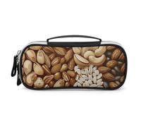 DWVSFJM Federmäppchen aus PU-Leder, wasserdicht, tragbar, Make-up-Tasche mit Reißverschluss, verschiedene Nussmuster, Federmäppchen für Bürobedarf, Make-up-Tasche