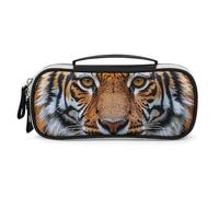 DWVSFJM Federmäppchen aus PU-Leder, wasserdicht, tragbar, Make-up-Tasche mit Reißverschluss, wilder Tiger, Federmäppchen für Bürobedarf, Make-up-Tasche