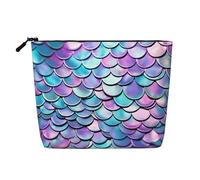 Dwvtfsm Aquarell-Make-up-Tasche für Damen, wasserdicht, Leinen, Reise-Kosmetik-Organizer, leichter Reißverschluss, Reise-Kulturbeutel, Organizer, Make-up-Pinsel, Aufbewahrungstasche