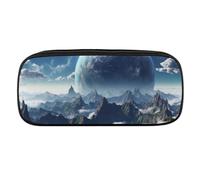 DWVTFSM Fantasy Earth großes Federmäppchen, wasserdicht, niedliches Federmäppchen, Reise-Kosmetiktasche, Leder, Make-up-Tasche, Organizer, Stifthalter für Männer und Frauen, Stil:, Einheitsgröße