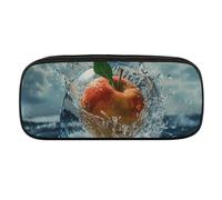 DWVTFSM Federmäppchen mit Früchten im Wasser, wasserdicht, niedliches Federmäppchen, Reise-Kosmetiktasche, Leder, Make-up-Tasche, Organizer, Stifthalter für Männer und Frauen, Stil:, Einheitsgröße