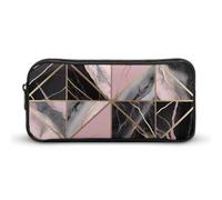 DWVTFSM Federmäppchen mit goldfarbenem Muster, großes Fassungsvermögen, niedliches Federmäppchen, Make-up-Kosmetiktasche für Damen und Herren