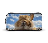 DWVTFSM Federmäppchen mit Kaninchen-Motiv, großes Fassungsvermögen, niedliches Federmäppchen, Make-up-Kosmetiktasche für Damen und Herren