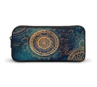 DWVTFSM Federmäppchen mit Sternen-Mandala, großes Fassungsvermögen, niedliches Federmäppchen, Make-up-Kosmetiktasche für Damen und Herren