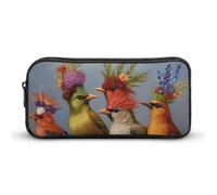 DWVTFSM Federmäppchen mit Tiermotiv, großes Fassungsvermögen, niedliches Federmäppchen, Make-up-Kosmetiktasche für Damen und Herren