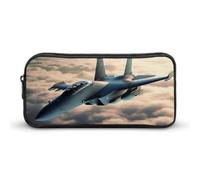 DWVTFSM Federmäppchen, Motiv: Flugzeugjets, großes Fassungsvermögen, niedliches Federmäppchen, Make-up-Kosmetiktasche für Damen und Herren
