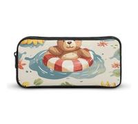 DWVTFSM Federmäppchen, schwimmend im Pool, großes Fassungsvermögen, niedliches Federmäppchen, Make-up-Kosmetiktasche für Damen und Herren