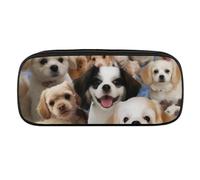 DWVTFSM Großes Federmäppchen für Haustiere, Hunde, wasserdicht, niedliches Federmäppchen, Reise-Kosmetiktasche, Make-up-Tasche, Organizer, Stifthalter für Männer und Frauen, Stil:, Einheitsgröße