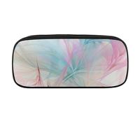 DWVTFSM Großes Federmäppchen in Pastellfarben, buntes Muster, wasserdicht, niedliches Federmäppchen, Reise-Kosmetiktasche, Leder, Make-up-Tasche, Organizer, Stifthalter für Männer und Frauen, Stil