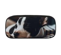 DWVTFSM Großes Federmäppchen mit Welpen-Motiv, wasserdicht, niedliches Federmäppchen, Reise-Kosmetiktasche, Make-up-Tasche, Organizer, Stifthalter für Männer und Frauen, Stil:, Einheitsgröße