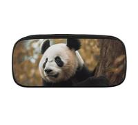 DWVTFSM Großes Federmäppchen, Motiv: Tiere auf Baum, wasserdicht, niedliches Federmäppchen, Reise-Kosmetiktasche, Leder, Make-up-Tasche, Organizer, Stifthalter für Männer und Frauen, Stil