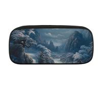 DWVTFSM Großes Federmäppchen, Motiv: Wellen von Sternen, wasserdicht, niedliches Federmäppchen, Reise-Kosmetiktasche, Leder, Make-up-Tasche, Organizer, Stifthalter für Männer und Frauen, Stil