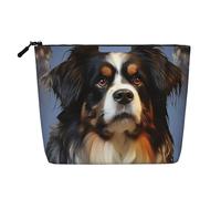 Dwvtfsm Hunde-Make-up-Tasche für Damen, wasserdicht, Leinen, Reise-Kosmetik-Organizer, leichter Reißverschluss, Reise-Kulturbeutel, Organizer, Make-up-Pinsel, Aufbewahrungstasche