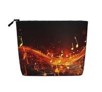 Dwvtfsm Kosmetiktasche mit roter Flamme, wasserdicht, Leinen, Reise-Kosmetik-Organizer, leichter Reißverschluss, Reise-Kulturbeutel, Organizer, Make-up-Pinsel, Aufbewahrungstasche