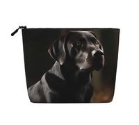 Dwvtfsm Make-up-Tasche für Damen, wasserdicht, Leinen, Reise-Kosmetik-Organizer, leichter Reißverschluss, Reise-Kulturbeutel, Organizer, Make-up-Pinsel, Aufbewahrungstasche, Schwarz