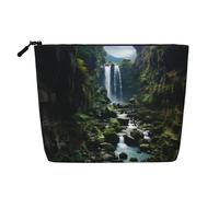 Dwvtfsm Make-up-Tasche für Damen, wasserfest, Leinen, Reise-Kosmetik-Organizer, leichter Reißverschluss, Reise-Kulturbeutel, Organizer, Make-up-Pinsel, Aufbewahrungstasche