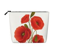 Dwvtfsm Schöne Make-up-Tasche mit Blumenmotiv für Damen, wasserdicht, Leinen, Reise-Kosmetik-Organizer, leichter Reißverschluss, Reise-Kulturbeutel, Organizer, Make-up-Pinsel, Aufbewahrungstasche