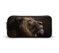 DWVTFSM The Lion Raises Its Head Federmäppchen, Stiftetasche, großes Fassungsvermögen, niedliches Federmäppchen, Make-up-Kosmetiktasche für Damen und Herren