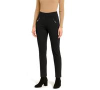 dy_mode Damen Thermohose Schwarz gefütterte Winterhose Mid Waist Thermo Treggings mit Innenfutter (DE/NL/SE/PL, Alphanumerisch, L, XL, Regular, Regular, TDH800-Schwarz)