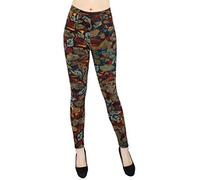 dy_mode Thermo Hose Damen Winter Leggings mit Innenfutter - WL059-64 (WL141-AutumnGreen, 40/L)
