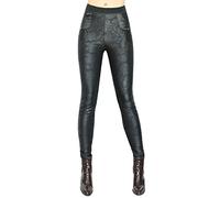 dy_mode Thermo Leggings Damen Thermohosen mit Innenfleece - WL025 (36/S, WL08-RoseHeaven)